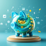 A piggy bank symbolizing savings and investments.